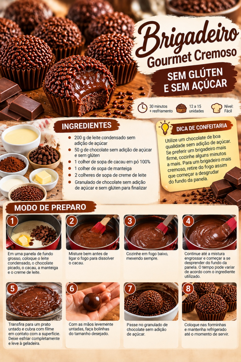 Brigadeiro Gourmet Cremoso Sem Açúcar
