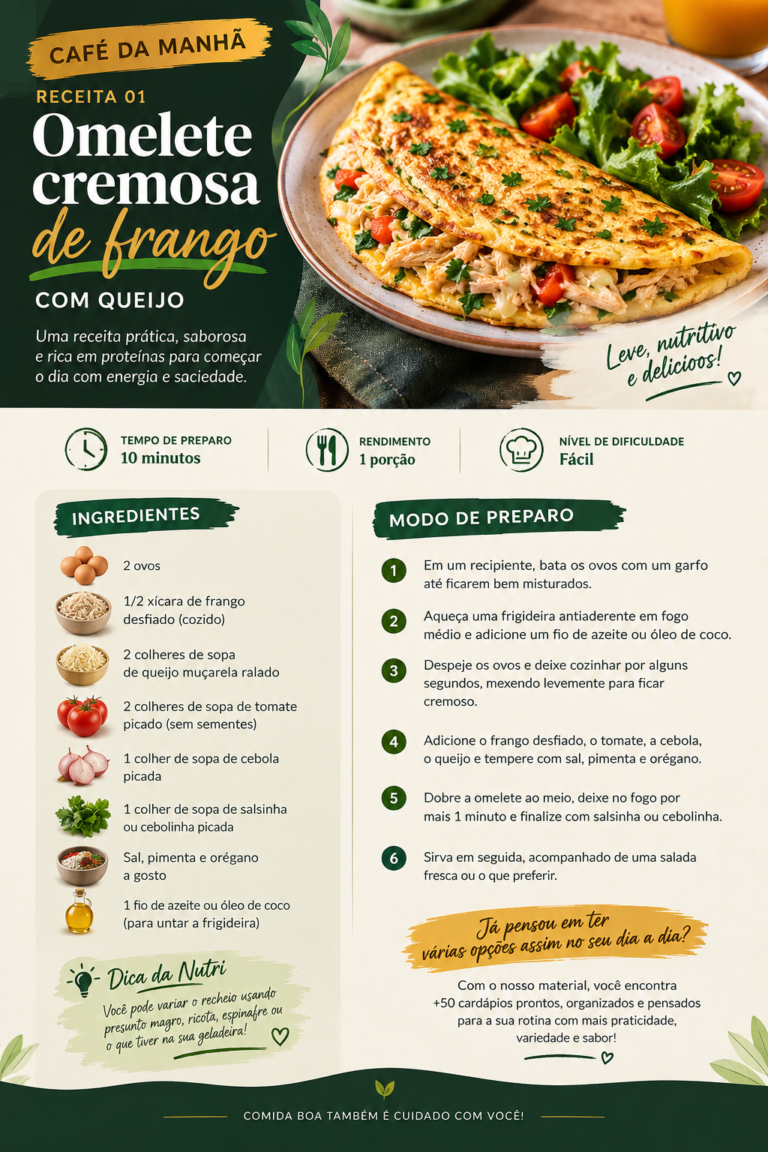 Cartão de Receita_ Omelete Cremosa de Frango