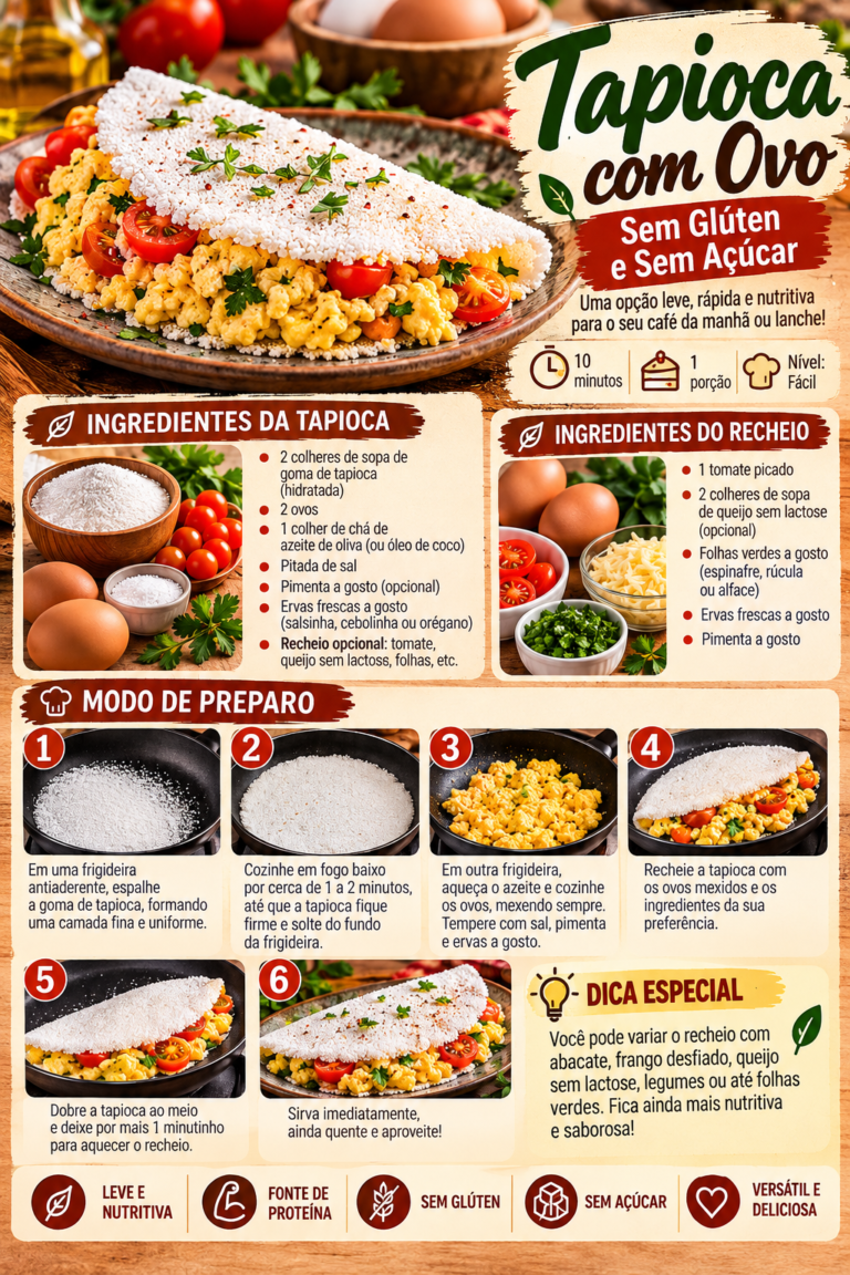 Tapioca com Ovo_ Receita Rápida e Nutritiva